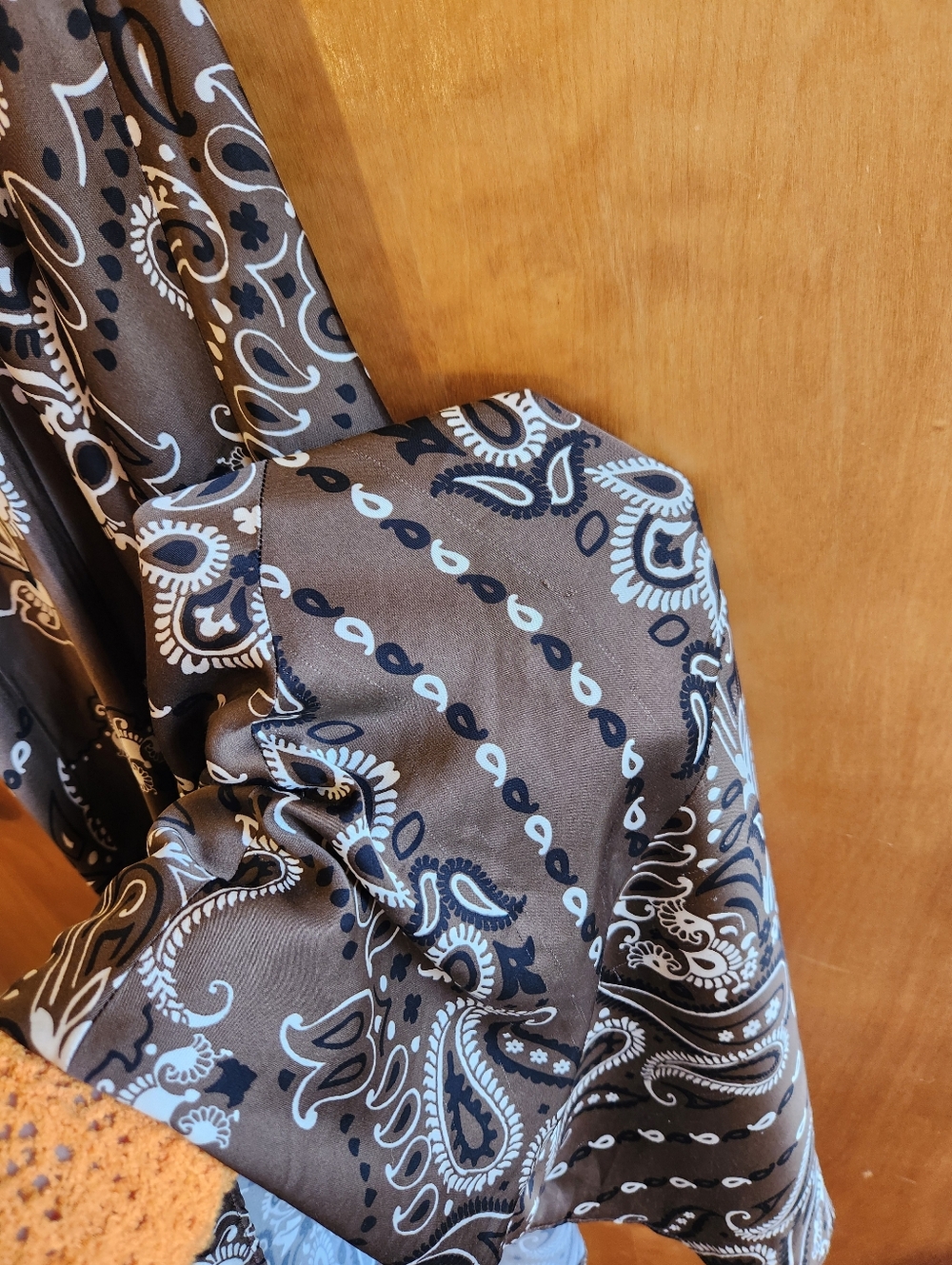 Sandro Women's Brown Bandana Print Midi Dress, Size 8 US/40 FR, $455 - Picture 13 of 15